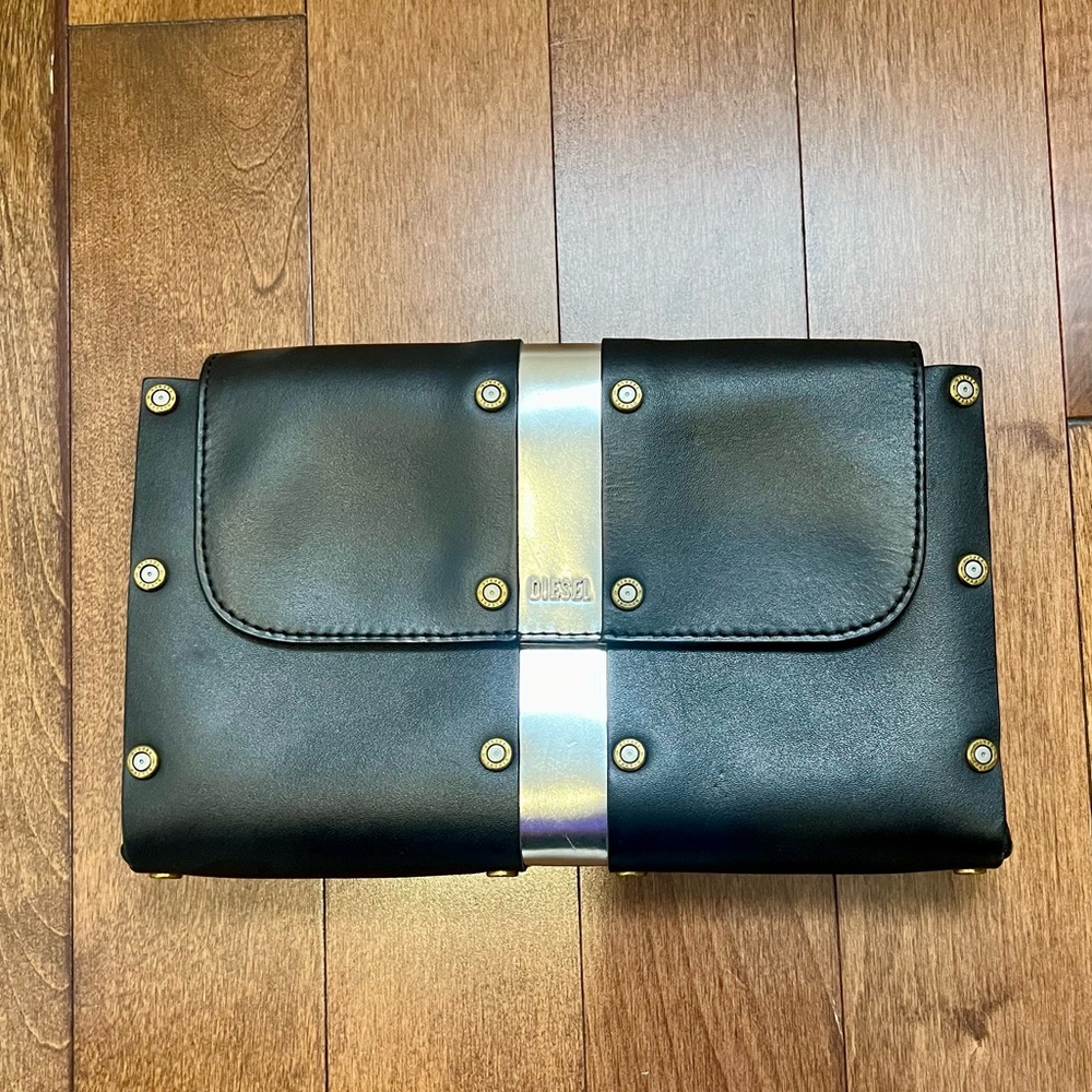 DIESEL leather clutch